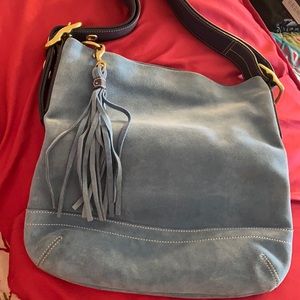 Coach blue Swede shoulder bag